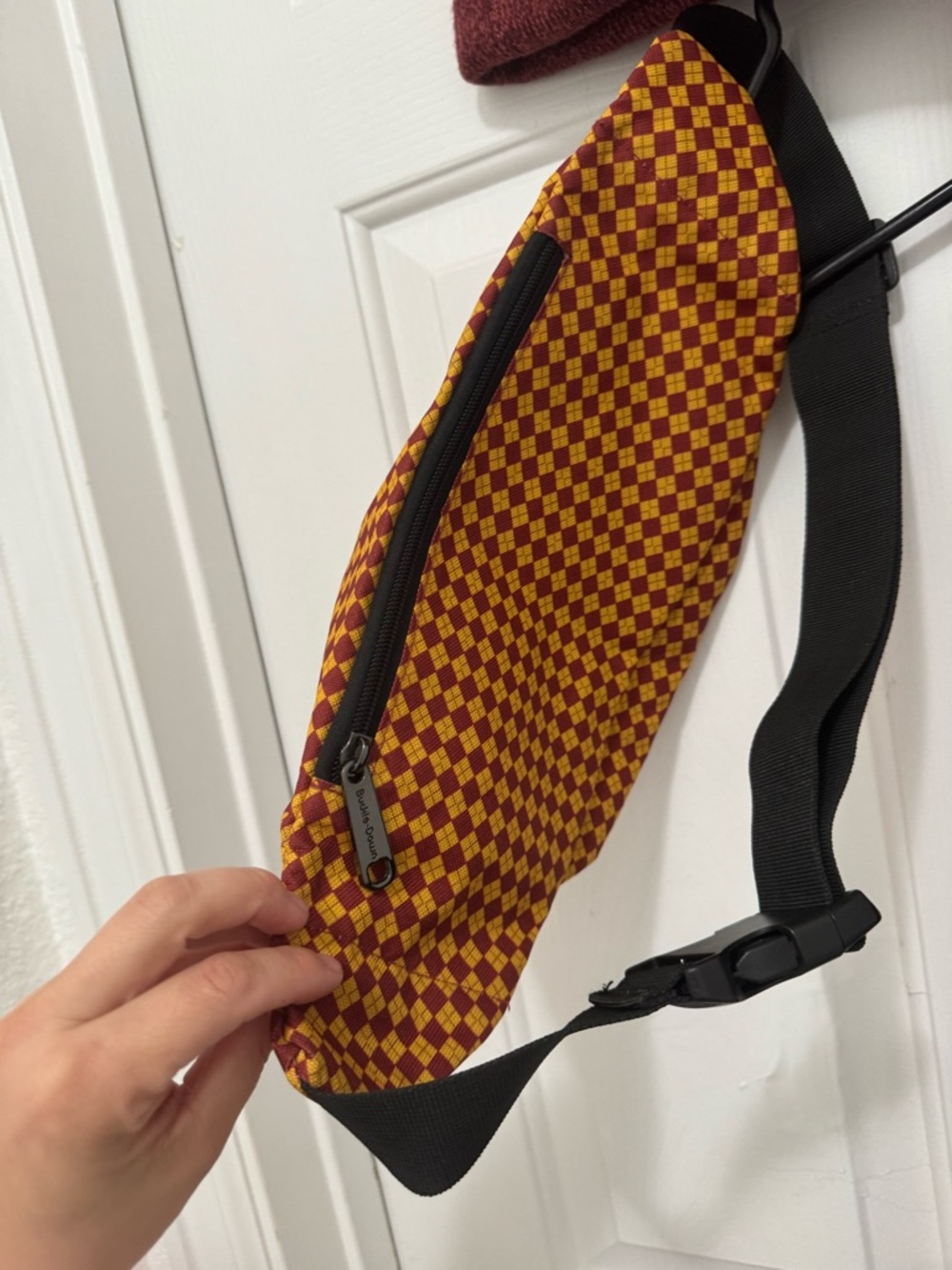 Gryffindor Maroon & Gold Knit Pom Beanie, Scarf, and Fanny Pack - Picture 7 of 7
